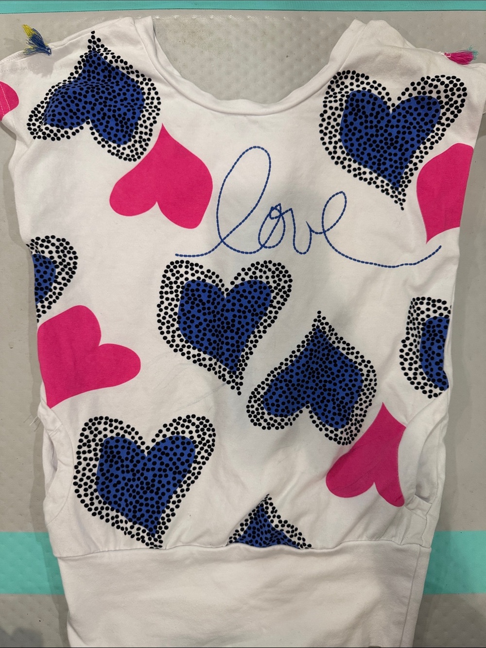 deux par deux White Girls' Tank Top with Script Logo